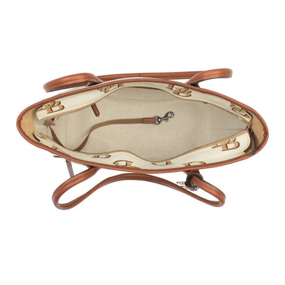 NWT Dooney & Bourke Monogram Tote - White/ Beige - Picture 5 of 5